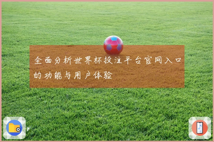 全面分析世界杯投注平台官网入口的功能与用户体验