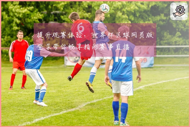 提升观赛体验，世界杯买球网页版登录带你畅享精彩赛事直播