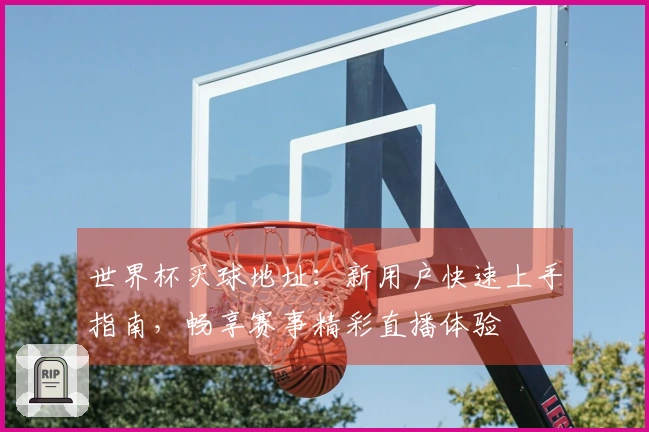 世界杯买球地址：新用户快速上手指南，畅享赛事精彩直播体验